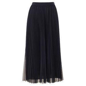 Fabiana Filippi Women Wide Pleated Tulle Skirt With Knitted Belt